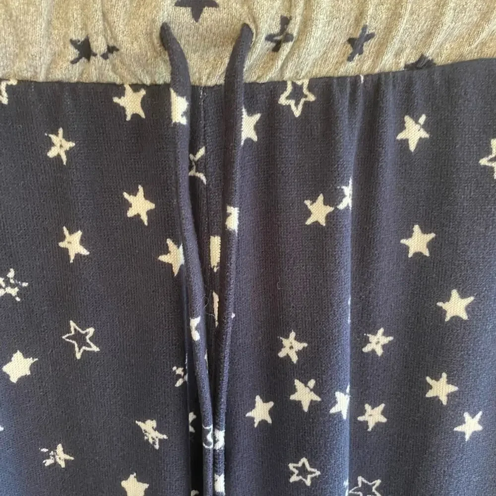 Lucky Brand Blue Gray Star Pajama Pants Large‎
